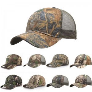 Unisex camouflage hat camo fisker baseball cap solcreme hurtig tørring trykt jagthætte
