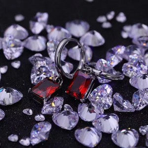 Firkantet mode luksus zirconia øreringe