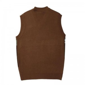 Brugerdefineret logo OEM Knit Sweater Mænds sweatervest