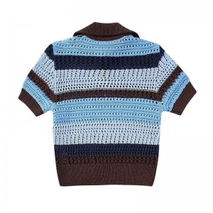 Kvinder forår sommer mode jacquard mesh strikket sweater