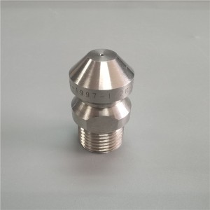 Rensning af rengøring af rengøringsdyse med rustfrit stål med høj tryk kloakjetdyse