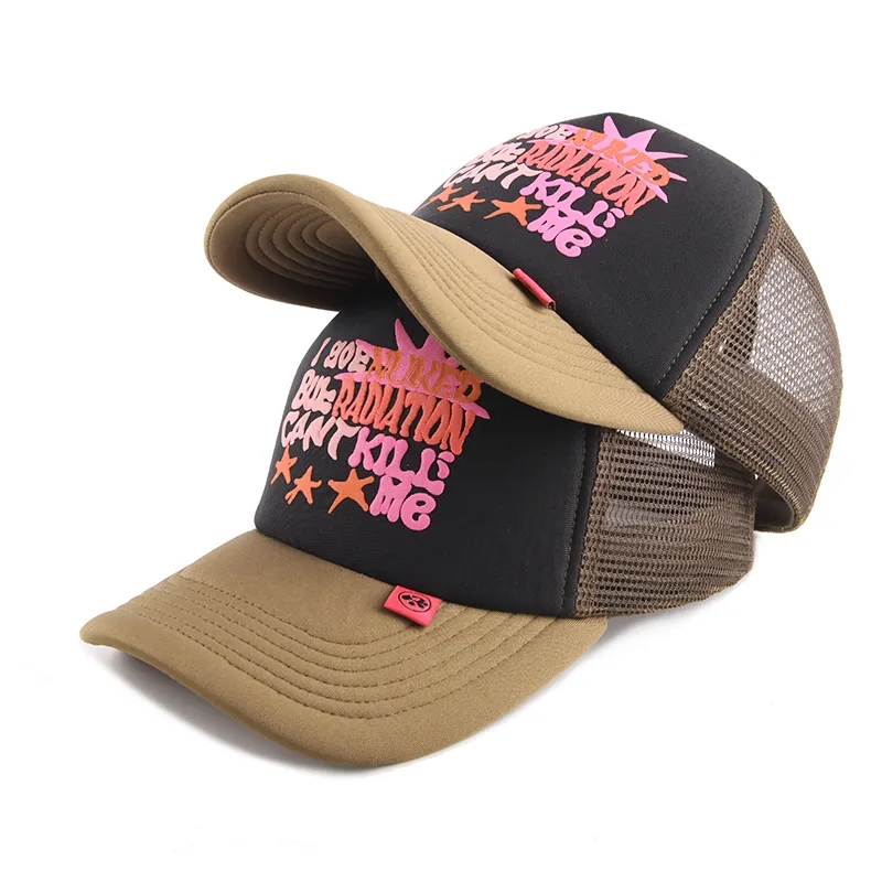Brugerdefineret broderi Trucker Hats Screen Printing Puff Printing Logo Plain Foam Trucker Caps Breathable Hat