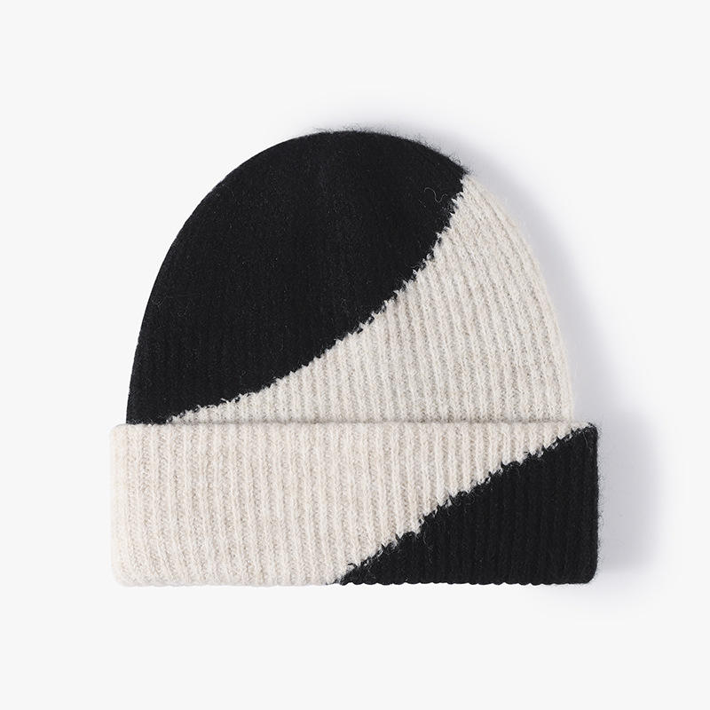 Vinter udendørs enkel kold kvindelig varm farve uld strikket hat mode hat