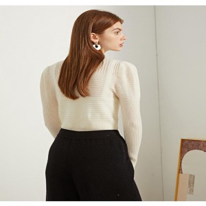 High Street Fashion Women Worsted Wool Cashmere Loose High Collar Turtle Neck Sweater