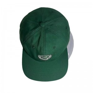 Brugerdefineret bomuldsmode broderi Ustruktureret blød 6 -panel flad Brim Snapback Cap Hat