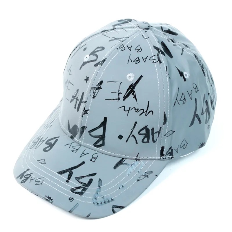 Lav MOQ billig brugerdefineret populær ustrukturerede baseball hatte mørkegrå reflekterende hatte baseball cap til mand