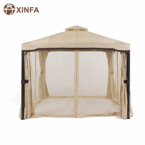 10 \\\\ \'x 10 \\\\\' Gazebo Block Sun Shade Canopy, vandtæt telt, udendørs lysthus med gardiner