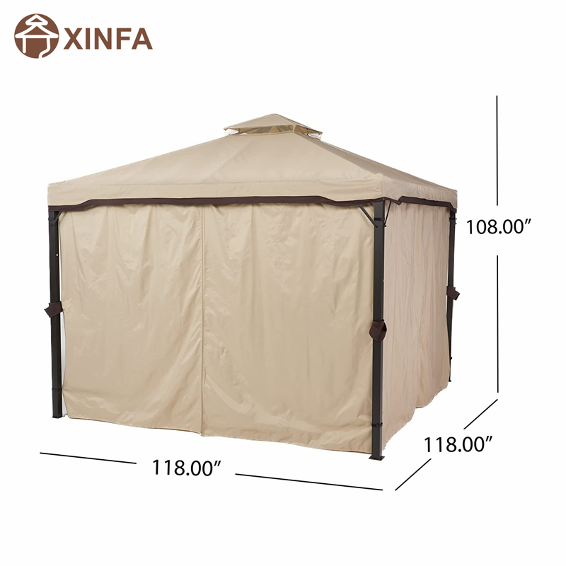 10 \\ 'x 10 \\' Gazebo Block Sun Shade Canopy, vandtæt telt, udendørs lysthus med gardiner