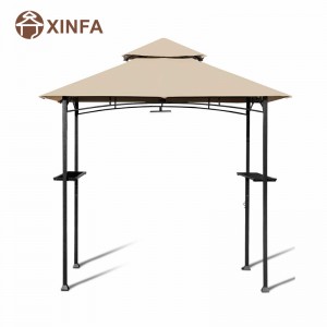 8 \\\\ \'x 5 \\\\\' 2-lags baldakin Top Grill Gazebo Udendørs gårdhave Barbecue Gazebo husly med robust stålramme