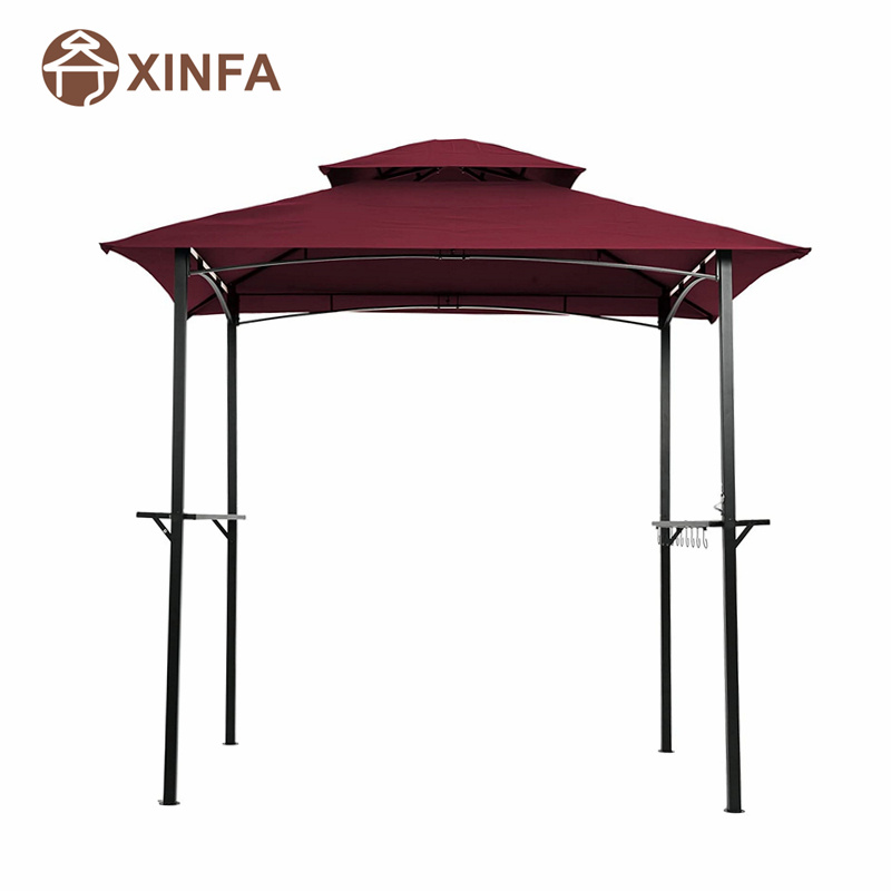 8 \\\\ \'x 5 \\\\\' baldakin Top Grill Gazebo Udendørs gårdhave Barbecue Gazebo Shelter med robust stålramme, rød
