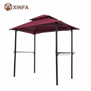 8 \\\\ \'x 5 \\\\\' baldakin Top Grill Gazebo Udendørs gårdhave Barbecue Gazebo Shelter med robust stålramme, rød