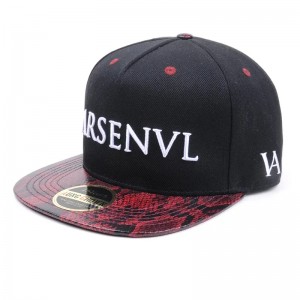 Engrosdesign Street Dance Hip Hop Flat Bill Custom Hats Embroidery Black Snapback