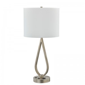 Sleep Desk Lamp med antik sølvfinish, en skrivebordslampe med, et praktisk afsætningsmiddel og en USB -port