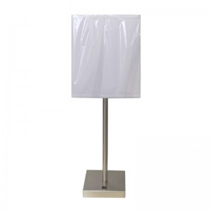 Enkel stil børstetnikkel finishnatbord bordlampe med en på/off rocker switch på værelse