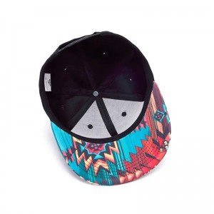 3D -udskrivning Snap Back Flat Brim Hat Street Dance Hip Printing Flat Bill Hawaiian Hats Design Your Own Snapback Cap/hat