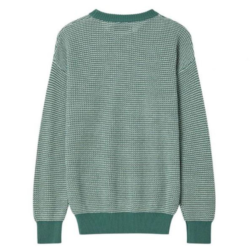 Mænds mix farve strikket pullover crewneck langærmet sweater