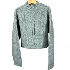 Fall Top Sweater Oversized Strikede kvindelige sweater