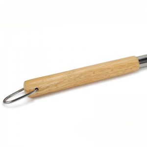 Ekstra lang 53 tommer rund aluminium pizza drejer skræl skovl til mursten ovn Køb træhåndtag