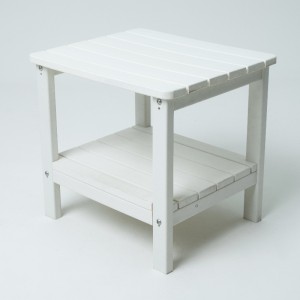 Udendørs sidebord med hvid farve