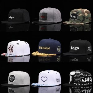 Populært logo 3D broderet fladt eaves baseball hat sommer dreng cool kvindelig hip-hop snapback cap