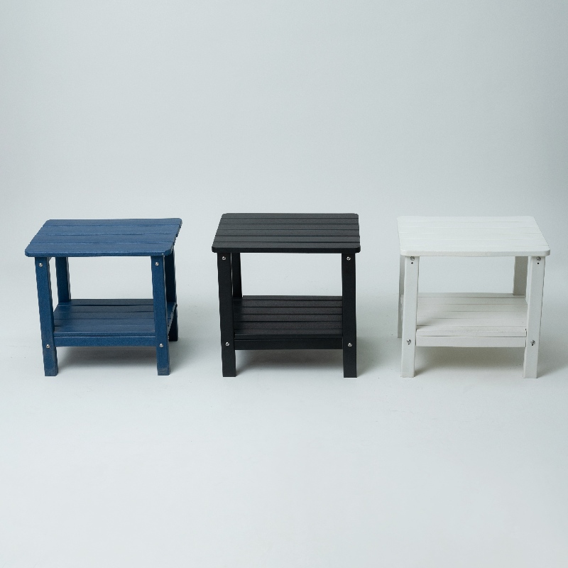 Udendørs sidebord med sort farve