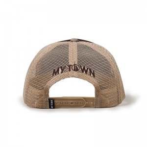 Broderet 3D -broderet logo af god kvalitet 5 panel Gorras skum mesh trucker cap hat til mænd