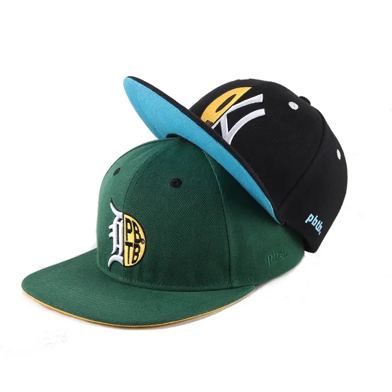 Fabrik engros baseball hat brugerdefinerede mænd Snapback cap 6 panel flad brød broderi monteret sportshætte