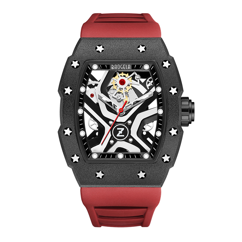 Baogela Top Brand Watches for Men Fashion Sport Watertikker mekanisk vindur 50bar afslappet rustfrit Watch Japan Reloj Hombre 4143