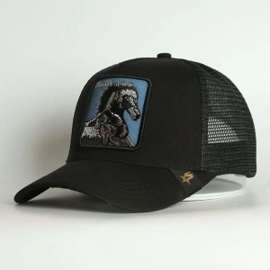 Sportshætter gorras de beisbol mænd bomuld design din egen broderi brugerdefineret heste logo trucker caps hat