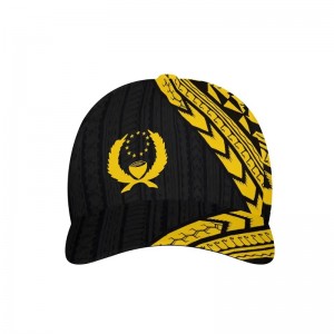 Ny mikronesien pohnpei flag trykt baseball cap polynesian tatovering sportshætter monteret justerbar åndbar unisex udendørs hat