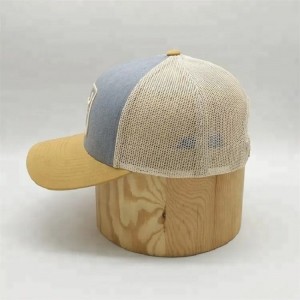 OEM Brugerdefineret 6 panel Forbuet Brim Mesh Snap Back Sports Hats, Wholesale Truck Gorras, 3D broderet logo trucker cap