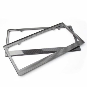 Fabriks tilpasset carbonfiber bil dele kulfiber bilnummerplade ramme