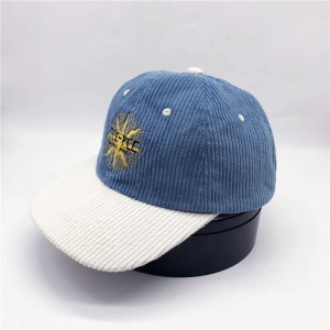 corduroy 6 panel brugerdefineret logo ustrukturerede voksne hatte corduroy far cap