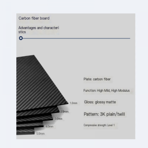 3K høj styrke kulfiberark til salg