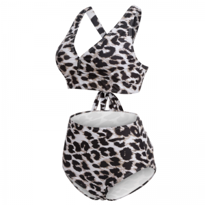 Leopard Print Strap Plus Størrelse badedragter