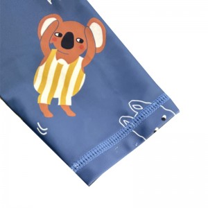 Tegneserieprint lynlås i ét stykke børn badedragter