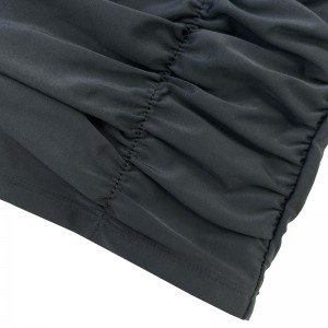 Solid plisseret plus størrelse svømmestammer