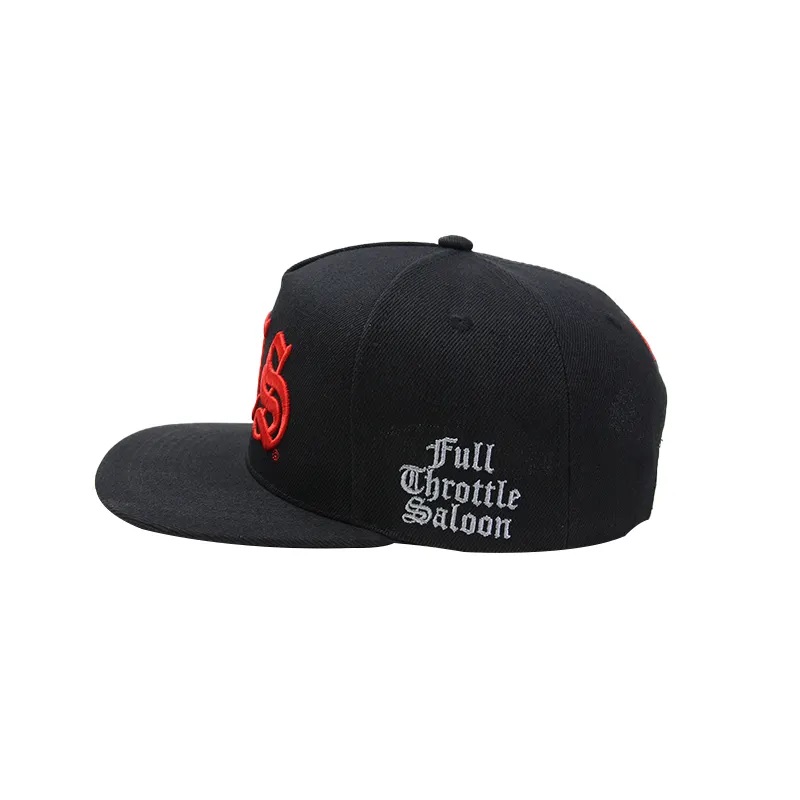 Broderi Bomuld Flat Brim Voksne Almindelige Herre Hip Hop Hat