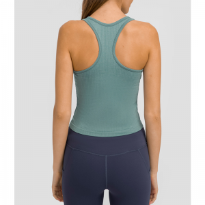 O Neck I-Shape Polstred Yoga Vest