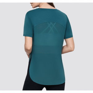 Tie split deodoriserende yoga t-shirts