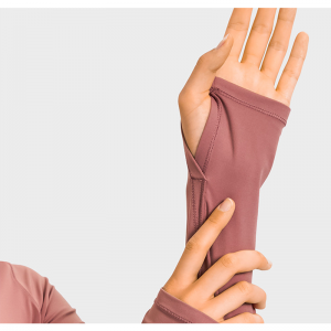 Beskåret finger-cot o hals yoga shirtd