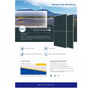 Høj effektivitet 550 -605 W Photovoltaic Solar Module Panel System Online Salg