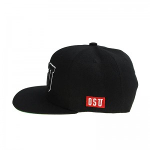 Hip Hop Hop Flat Brim Blank Farve Mænd Snapback Cap og Hat Custom 3D Broderi Dit eget designlogohat