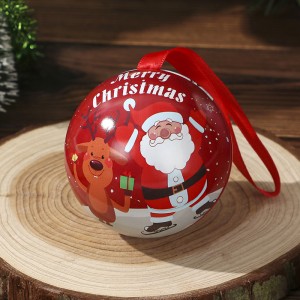 Tinplate Christmas Ball Christmas Candy Box Gift Box