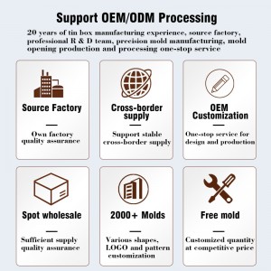 Elektronik emballageboks tinplate boks rektangulær kasse gavemballage boks