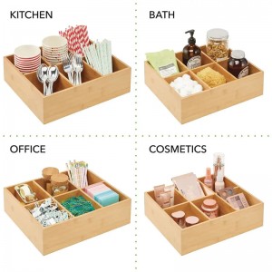 Bambus opbevaringsboks køkkenskab