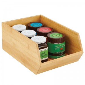 Bambusopbevaringsboks Stabelbar