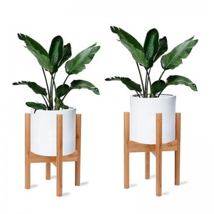 Bambus justerbare blomster rack plantestativ