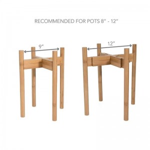 Bambus justerbare blomster rack plantestativ