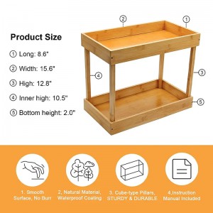 Bambusopbevaringshylde